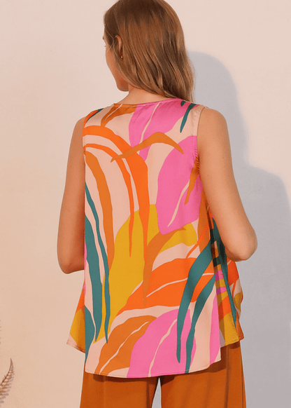 Tropical Front Tucked Top