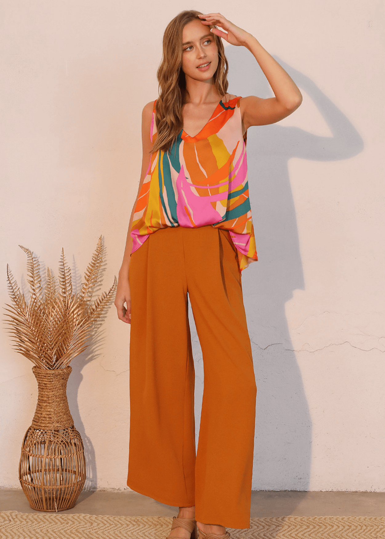 Tropical Front Tucked Top