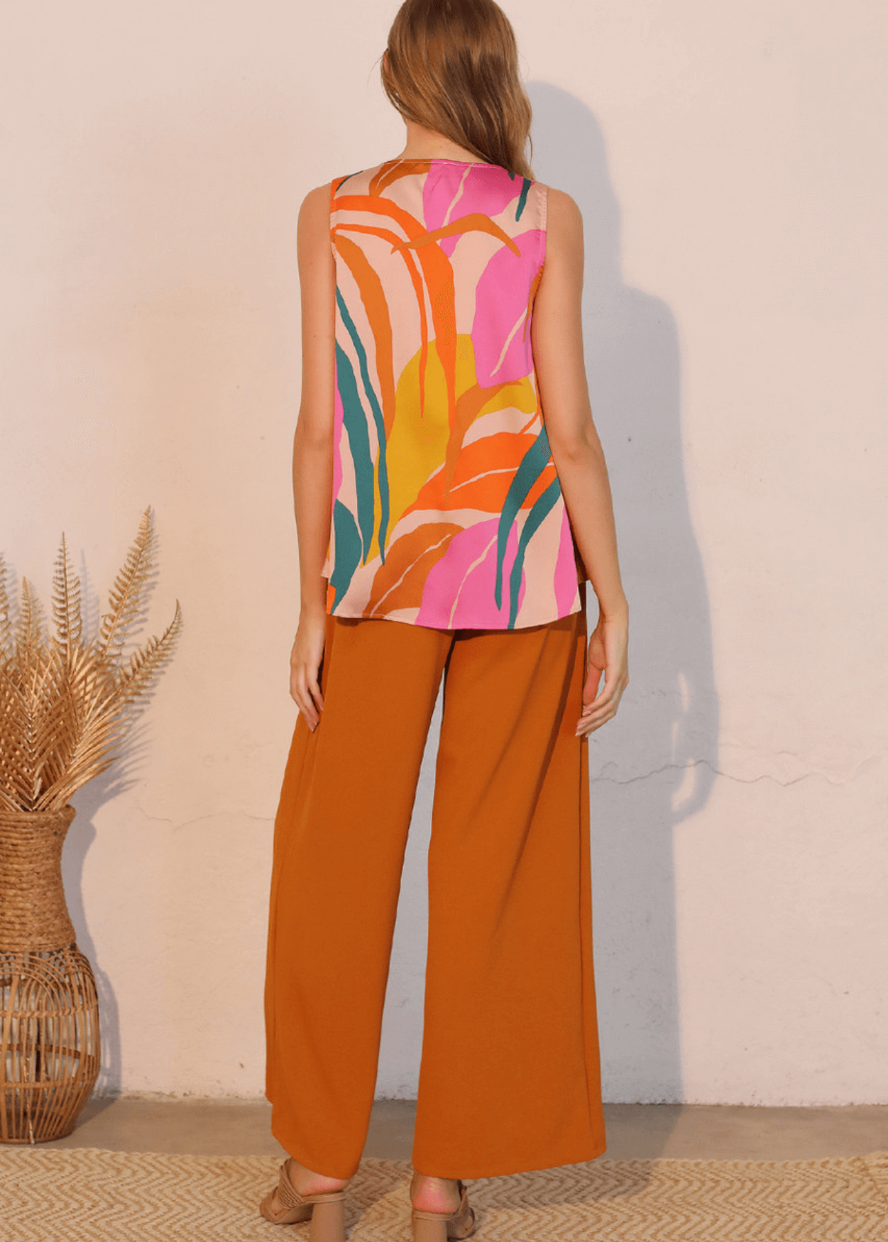 Tropical Front Tucked Top