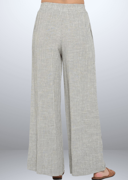 Jane Casual Striped Wide Leg Pants