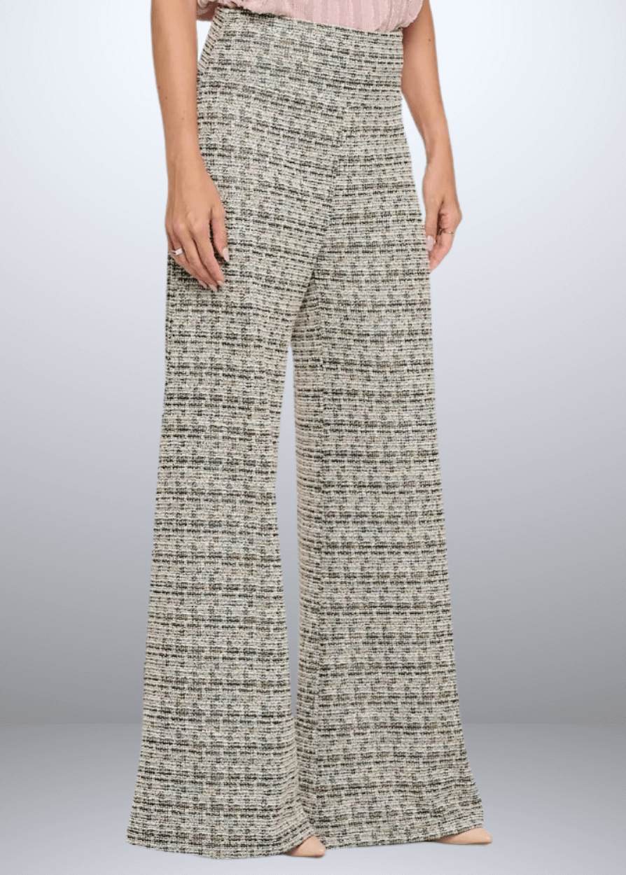 Payton Plaid Tweed Knit Pants