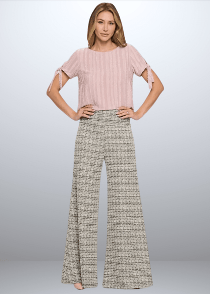 Payton Plaid Tweed Knit Pants