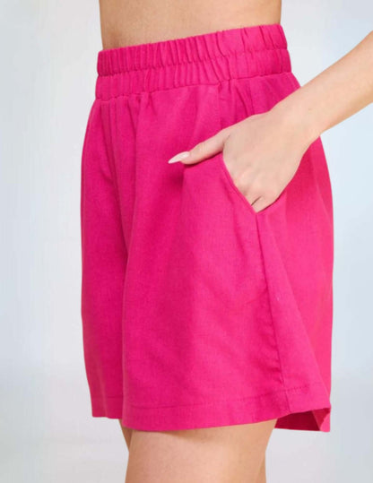 Amari Linen Blend Walking Shorts CLEARANCE FINAL SALE