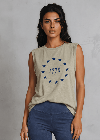 1776 Relaxed Fit Muscle Tee Made in USA