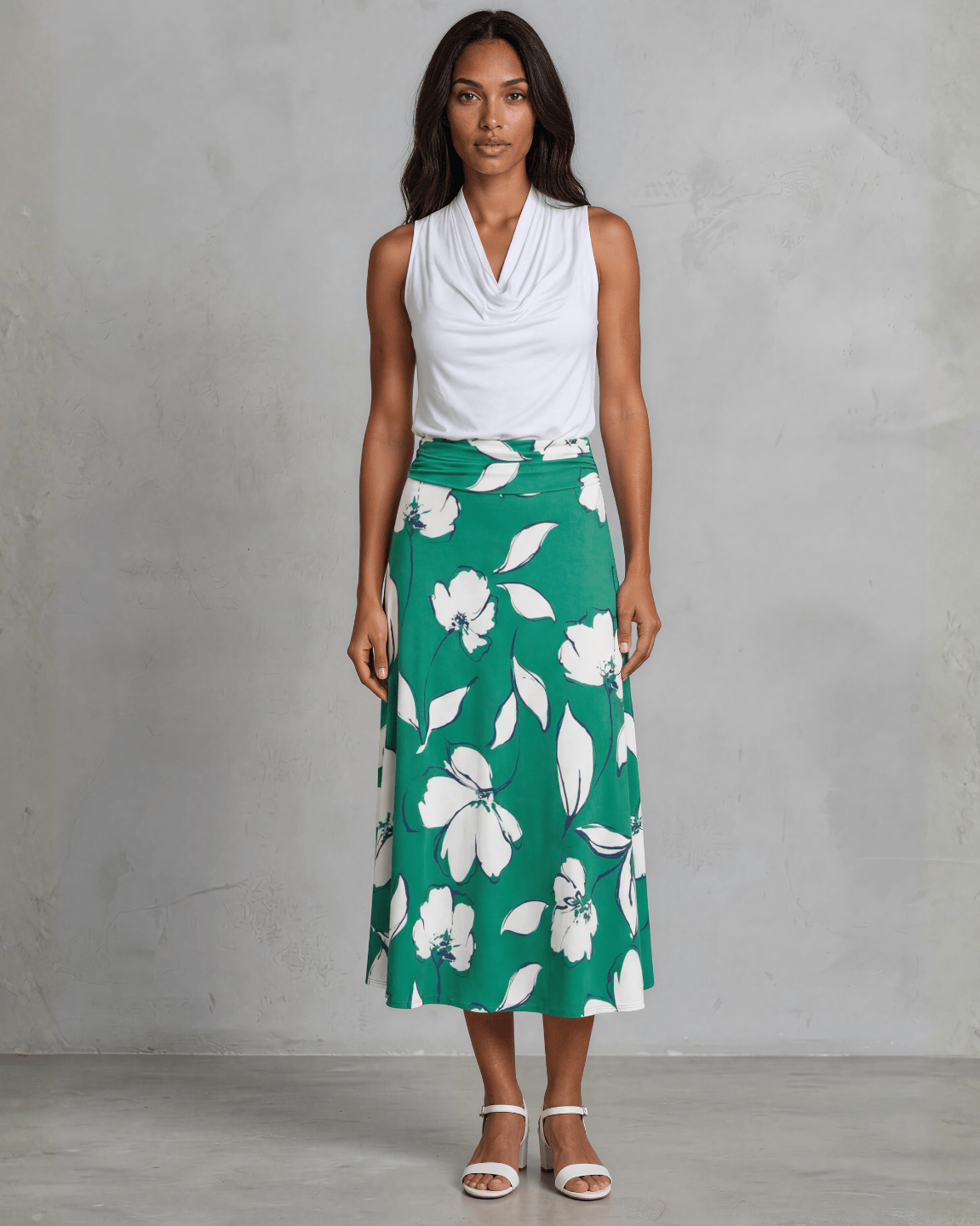 Marie Floral Print Maxi Skirt