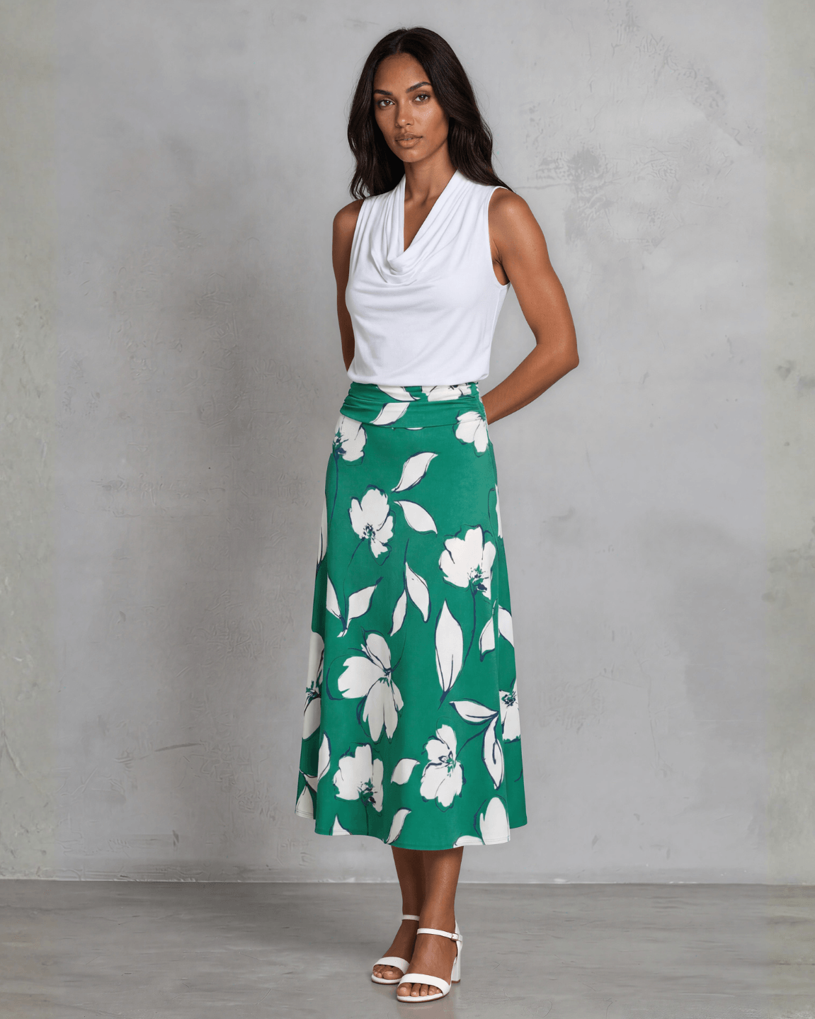 Marie Floral Print Maxi Skirt