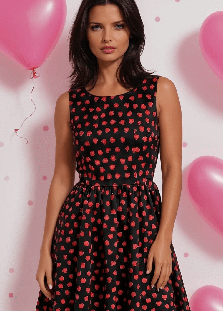 Hearts Midi Dress