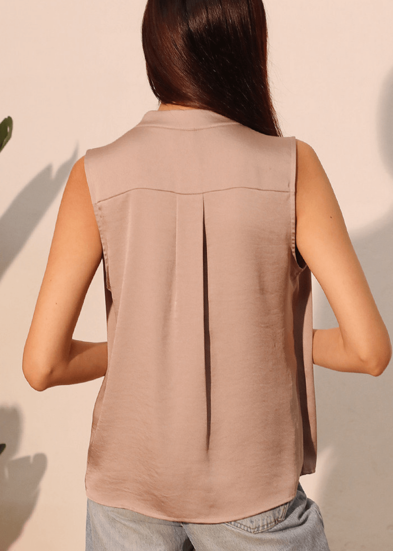 Paulina Pleated Poly Silk Top