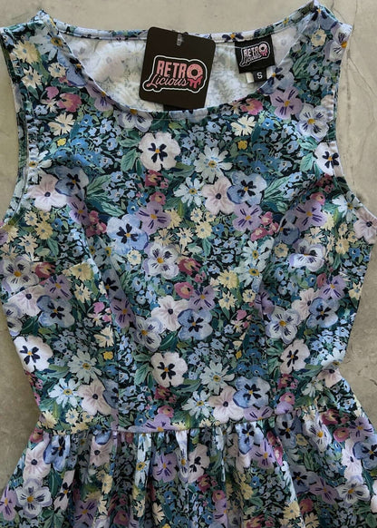 Painted Floral Vintage Dress
