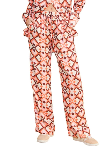 Pink Retro Satin Pants CLEARANCE FINAL SALE