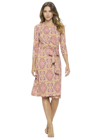 A Feminine Touch Jersey Wrap Dress Made in USA