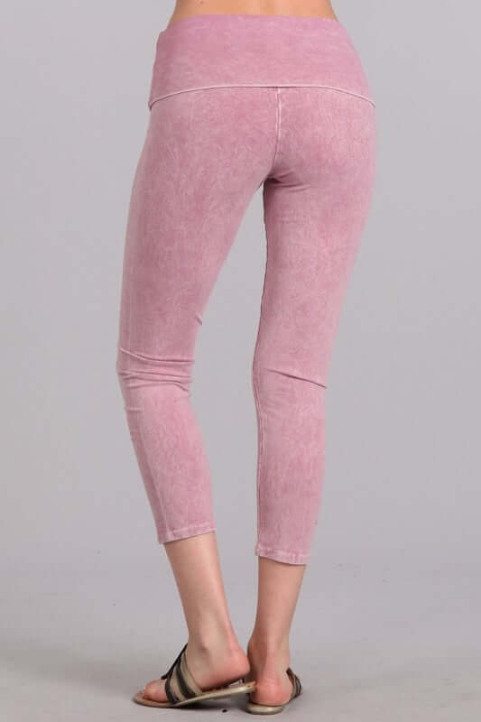 Easy Fit USA Cotton Capri Leggings Made in USA in Rose Lilac