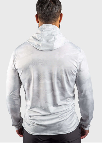 American Made Eagle Mesh White Out Sun Hoodie