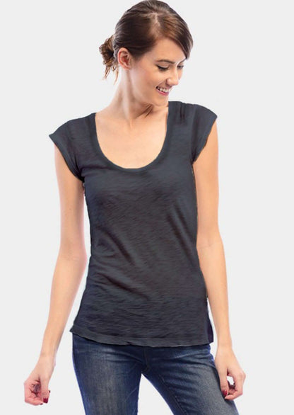 Scoop Neck Fitted Tee - CLEARANCE FINAL SALE