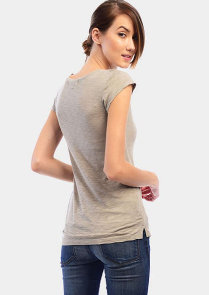 Scoop Neck Fitted Tee - CLEARANCE FINAL SALE