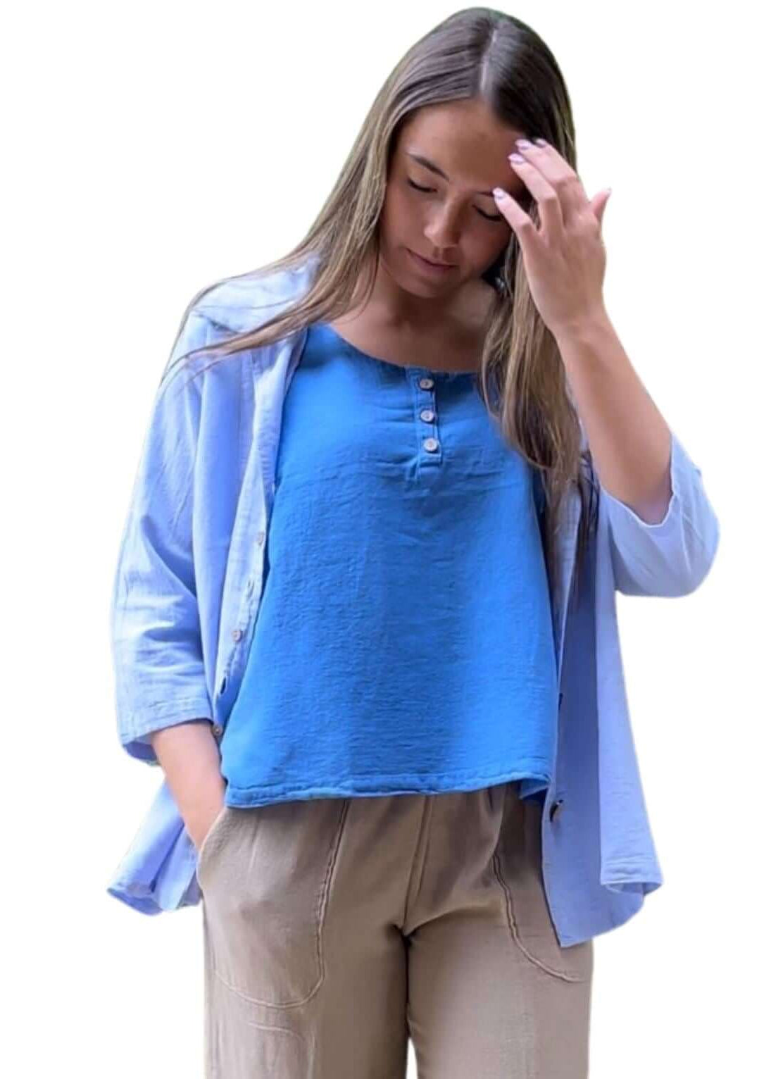 Cotton Wardrobe Essential Sleeveless Top - Clearance Final Sale