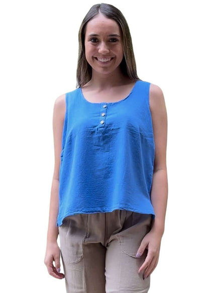 Cotton Wardrobe Essential Sleeveless Top - Clearance Final Sale