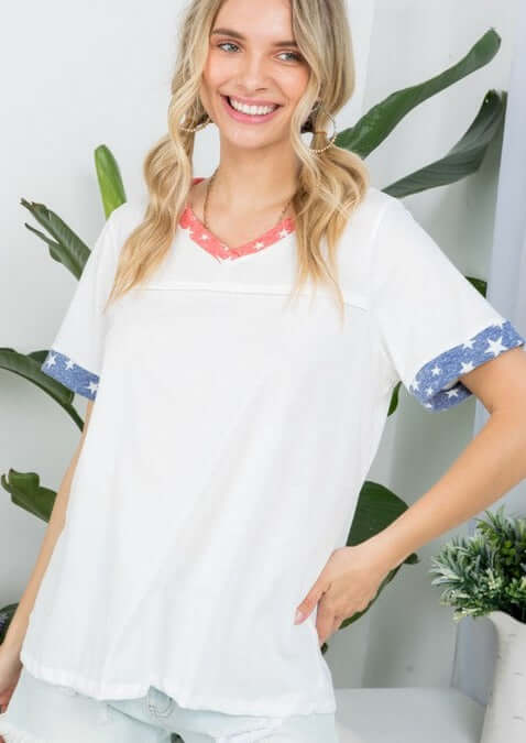 All Cotton Patriotic Essentials Tee CLEARANCE FINAL SALE