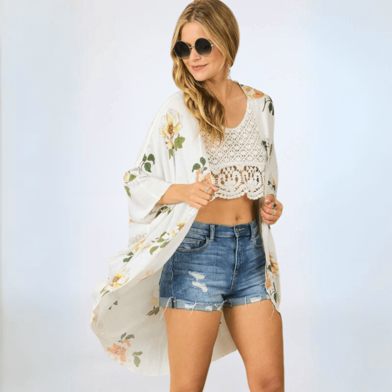 Cocoon Floral Kimono Cardigan CLEARANCE FINAL SALE