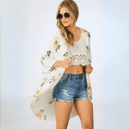 Cocoon Floral Kimono Cardigan CLEARANCE FINAL SALE