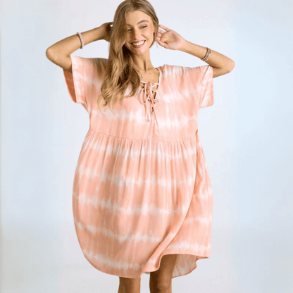 Lace-up Baby Doll Dress Made in USA