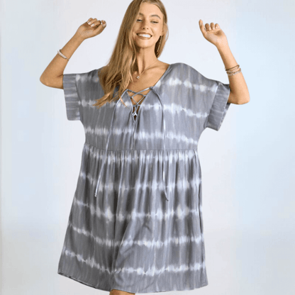 Lace-up Baby Doll Dress Made in USA