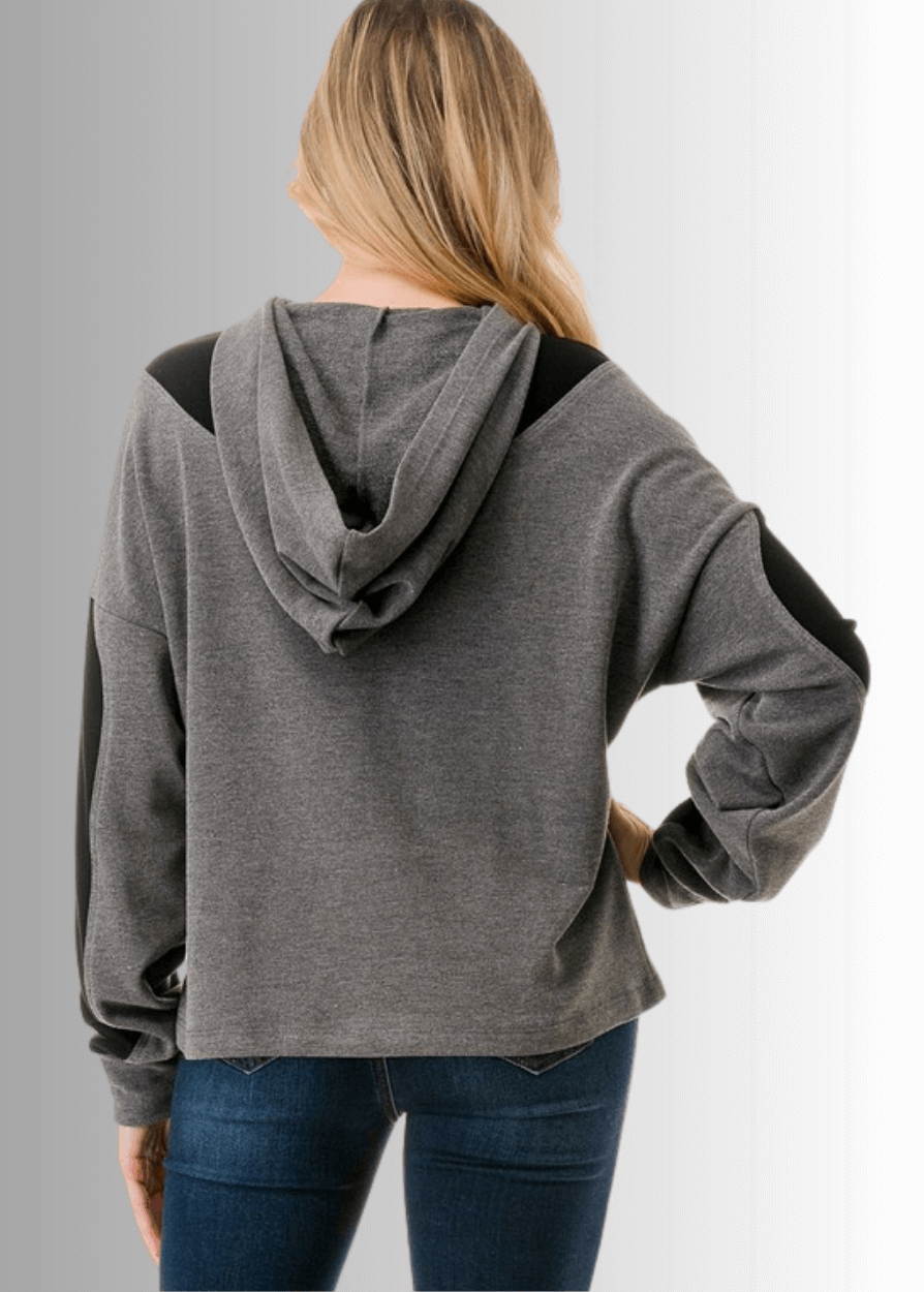 Allison Color Block Hoodie  - CLEARANCE FINAL SALE