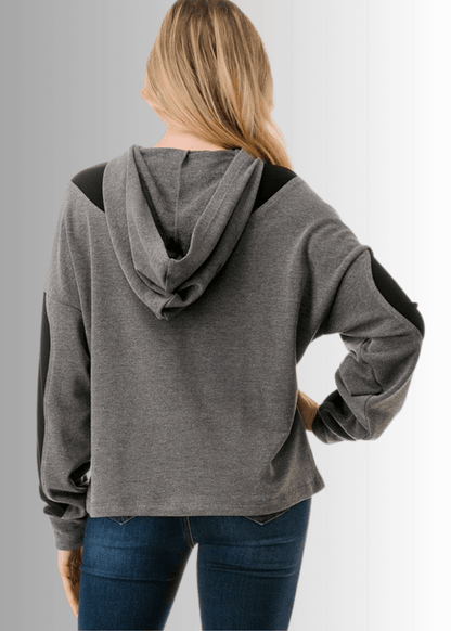 Allison Color Block Hoodie  - CLEARANCE FINAL SALE