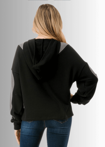 Allison Color Block Hoodie  - CLEARANCE FINAL SALE