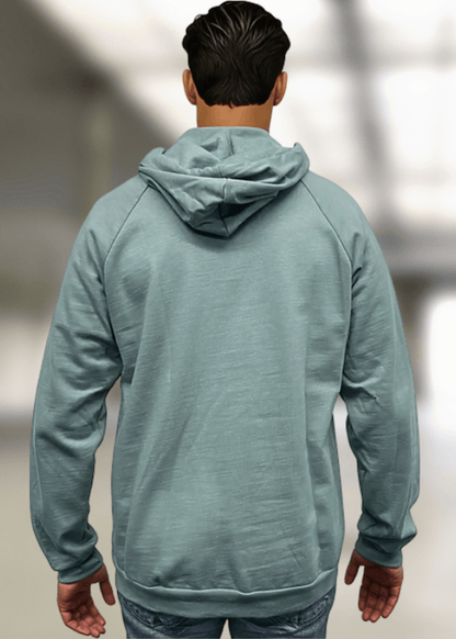 Organic Cotton Hoodie in Arctic Blue Made in USA