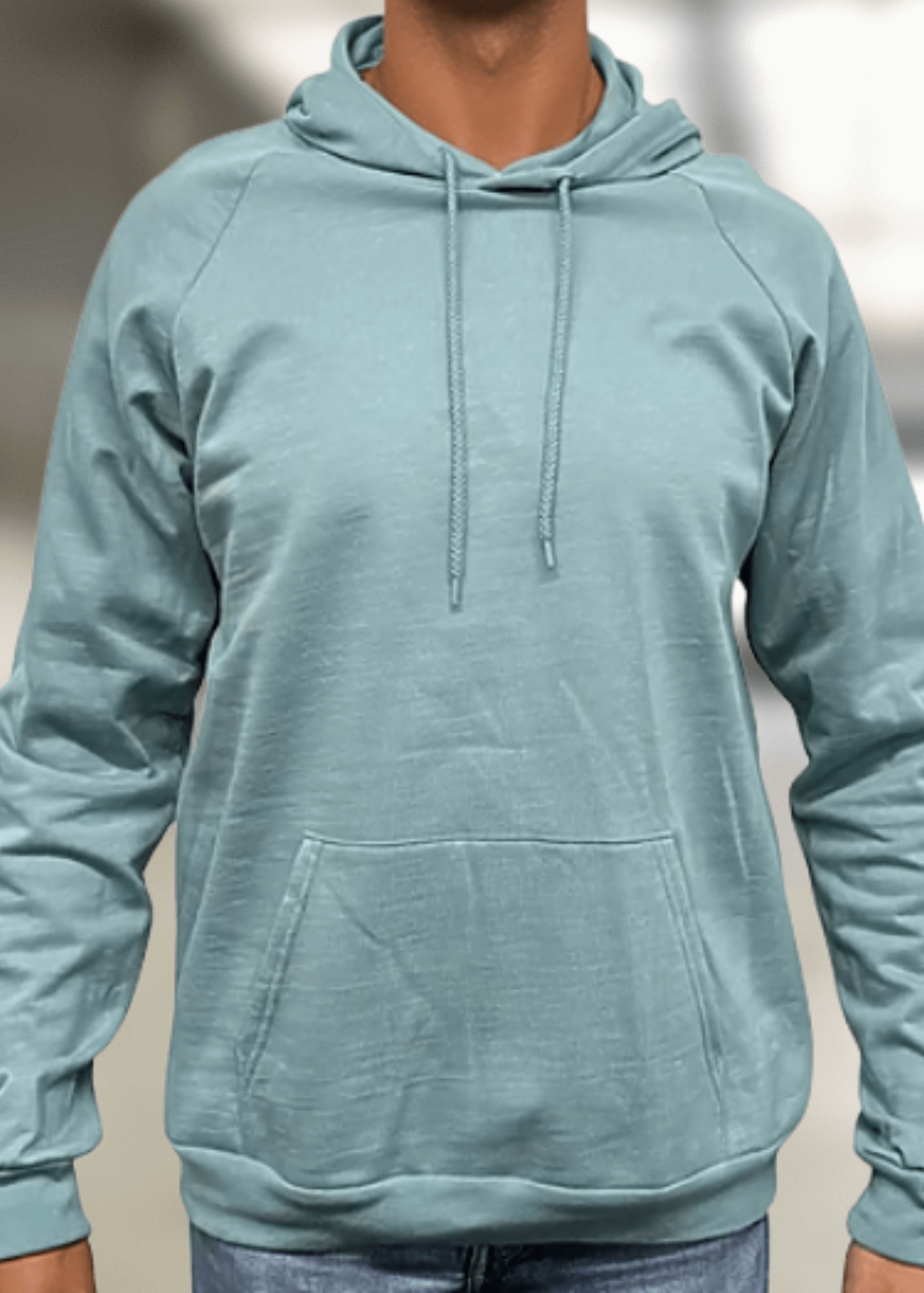 Organic Cotton Hoodie in Arctic Blue Made in USA