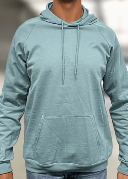 Organic Cotton Hoodie in Arctic Blue Made in USA