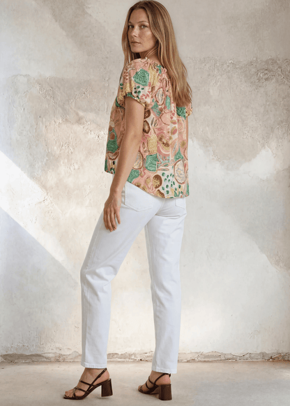 Avery Floral Off-Shoulder Puff Sleeve Top