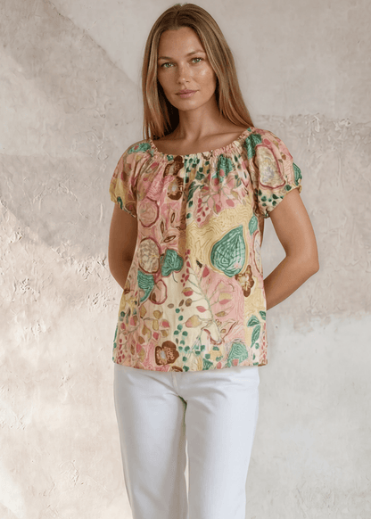Avery Floral Off-Shoulder Puff Sleeve Top