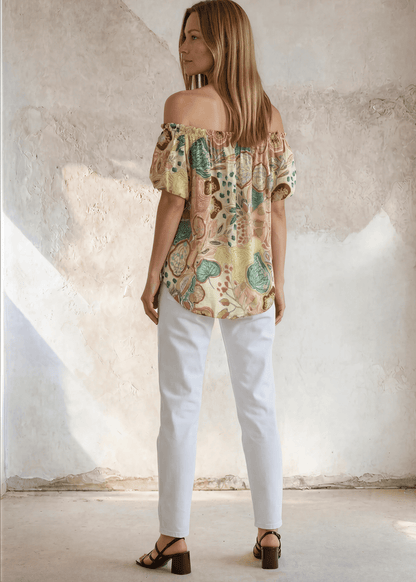 Avery Floral Off-Shoulder Puff Sleeve Top