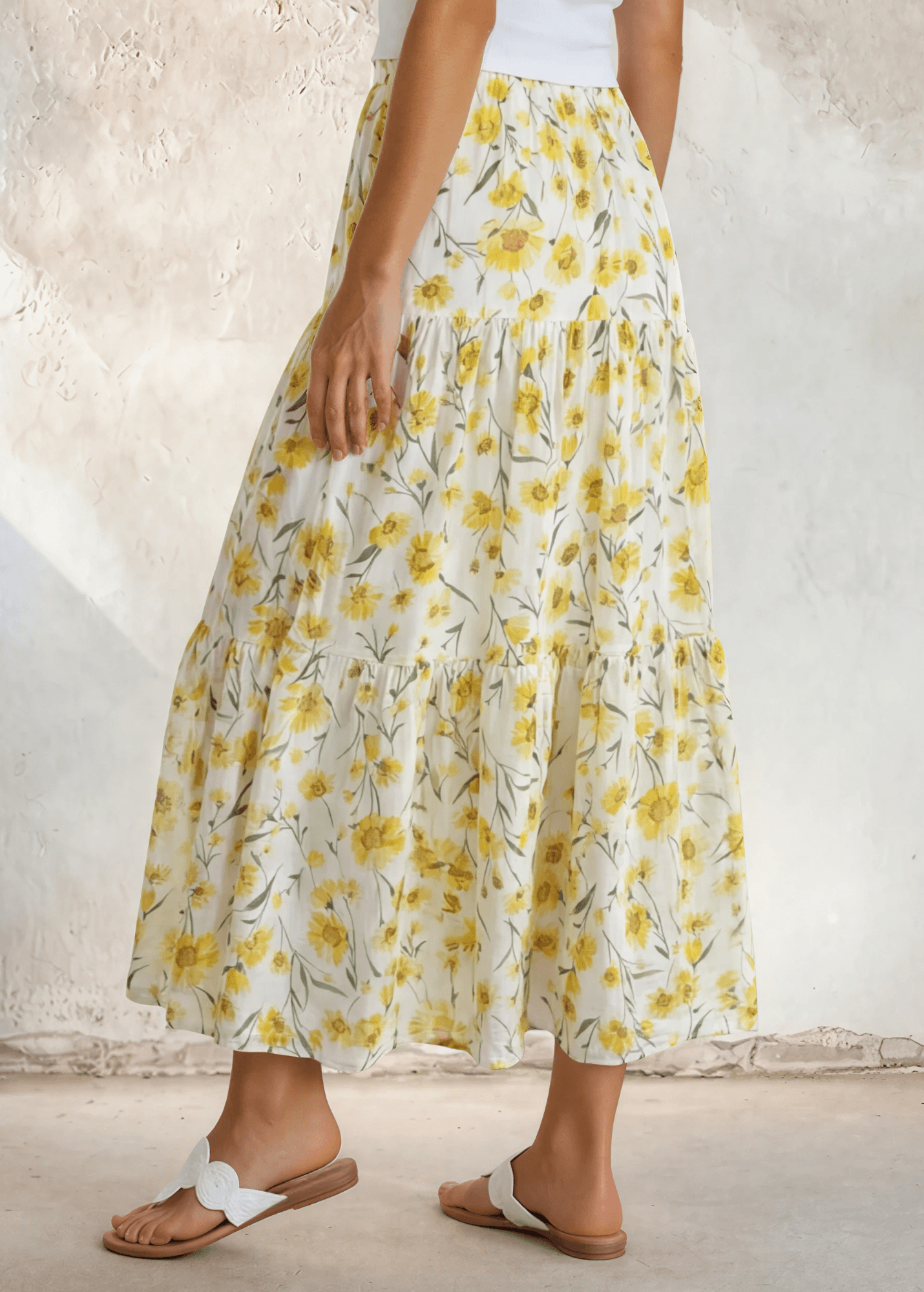 Sara Sunflower Bloom Maxi Skirt