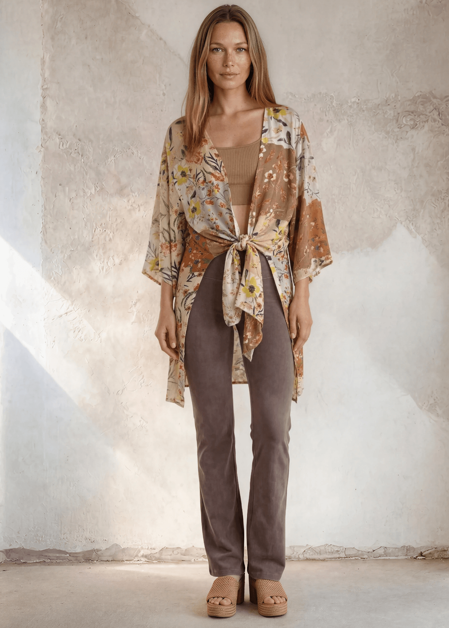 Farrah Floral Patchwork Kimono Cardigan