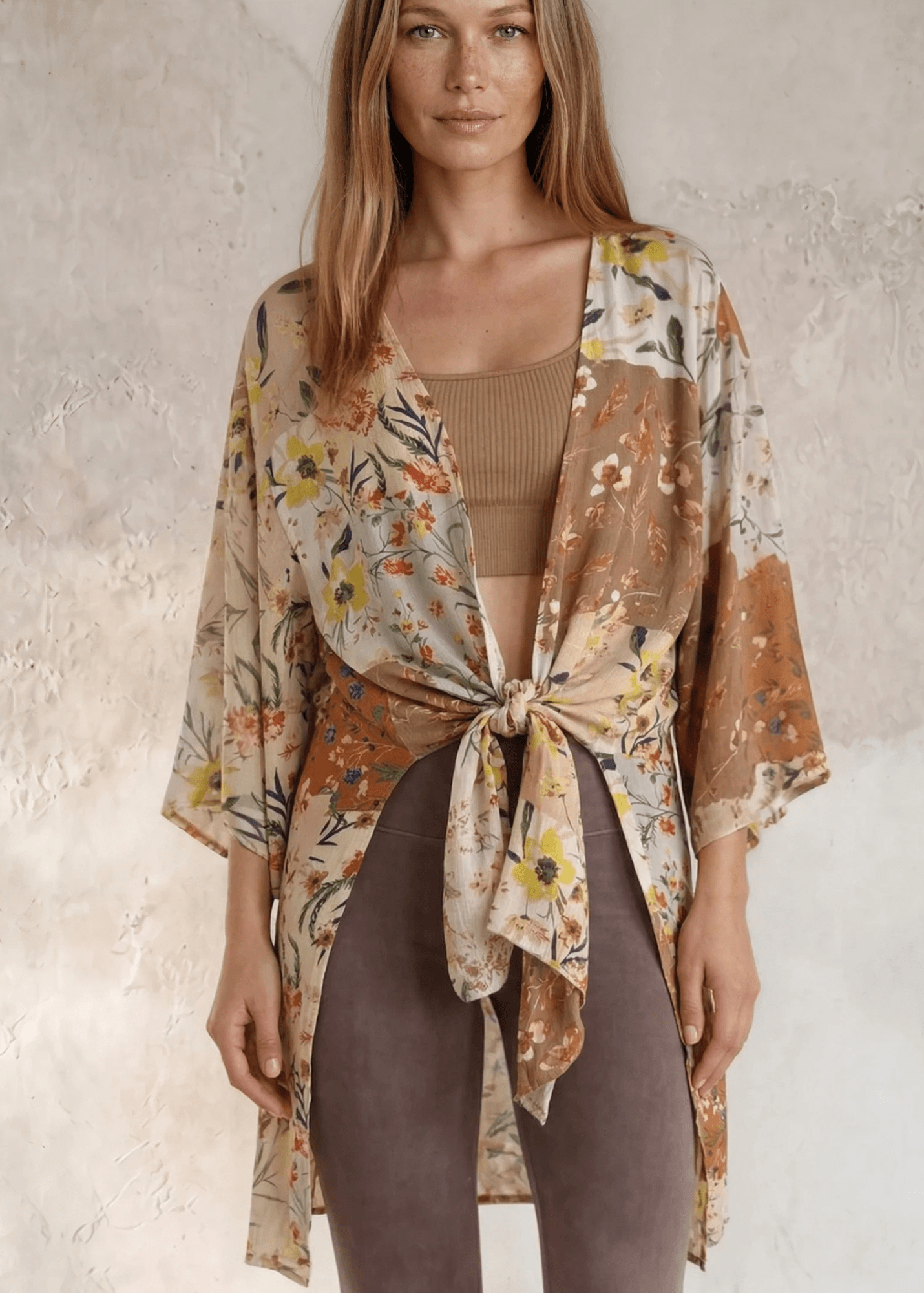 Farrah Floral Patchwork Kimono Cardigan