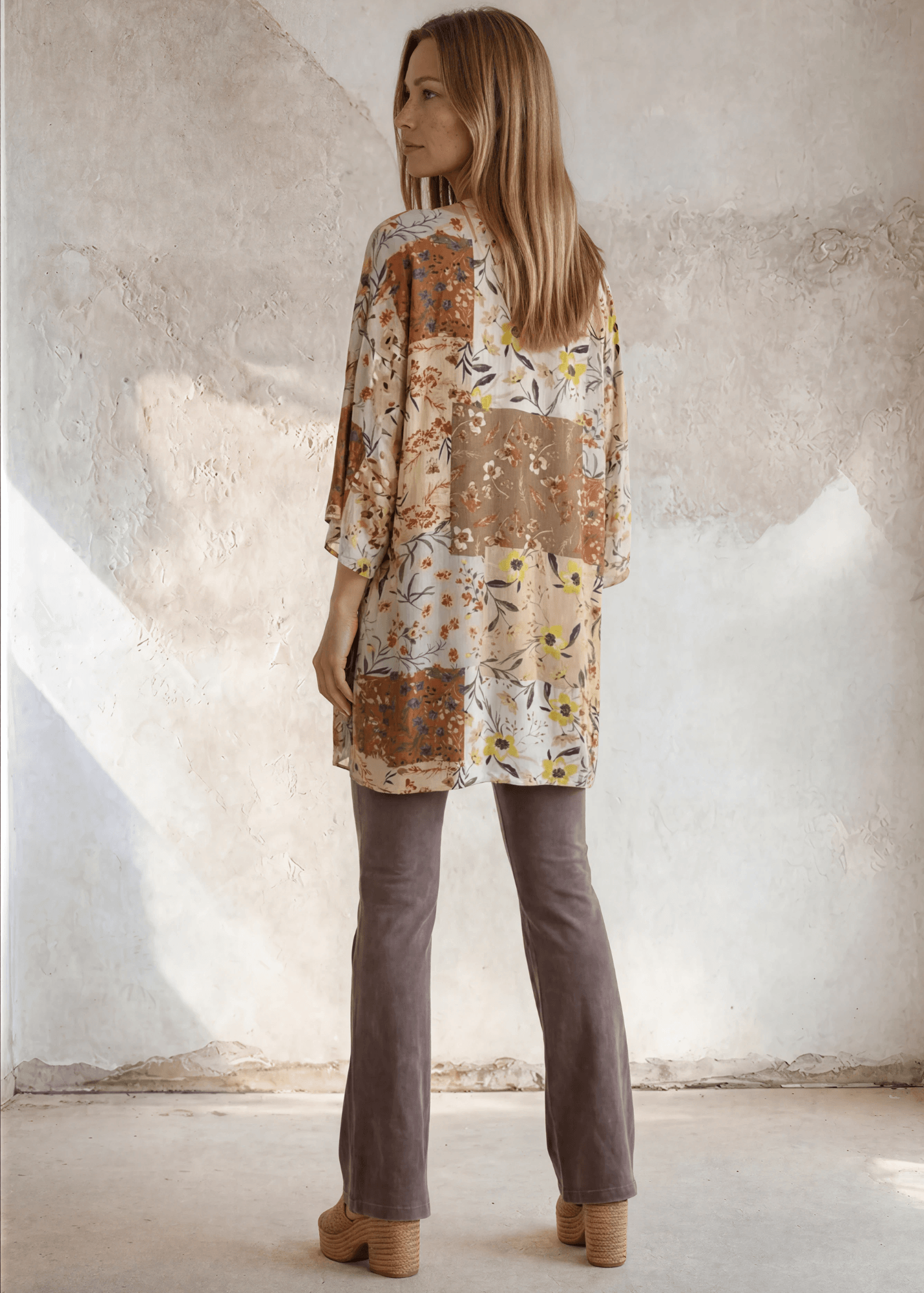 Farrah Floral Patchwork Kimono Cardigan