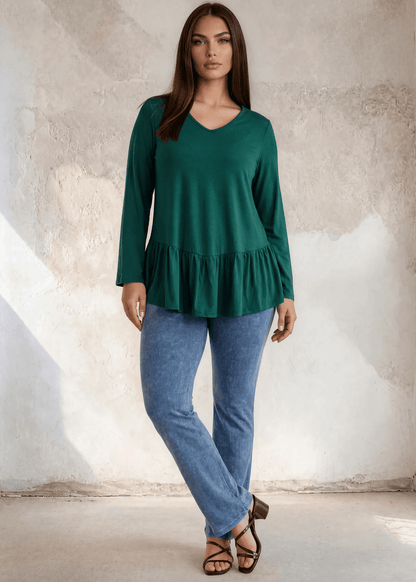 Ellie's Essential Cotton Stretch Bootcut Flare Plus Size Light Denim