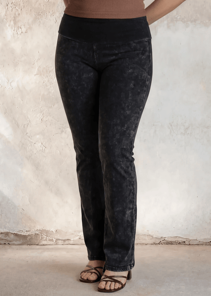Ellie's Essential Cotton Stretch Bootcut Flare Plus Size Black Denim