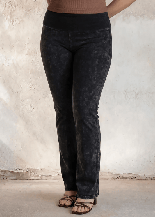 Ellie's Essential Cotton Stretch Bootcut Flare Plus Size Black Denim