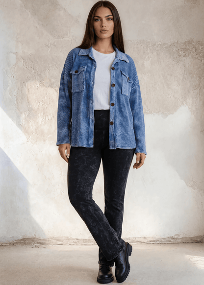 Ellie's Essential Cotton Stretch Bootcut Flare Plus Size Black Denim