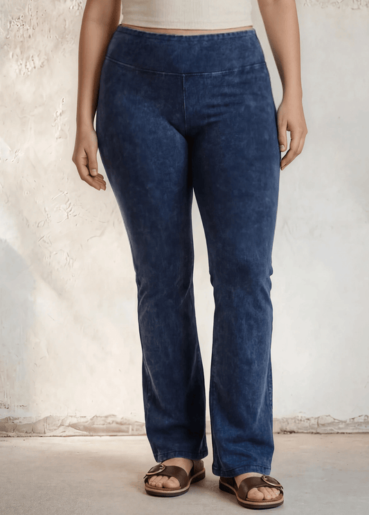 Ellie's Essential Cotton Stretch Bootcut Flare Plus Size Dark Denim