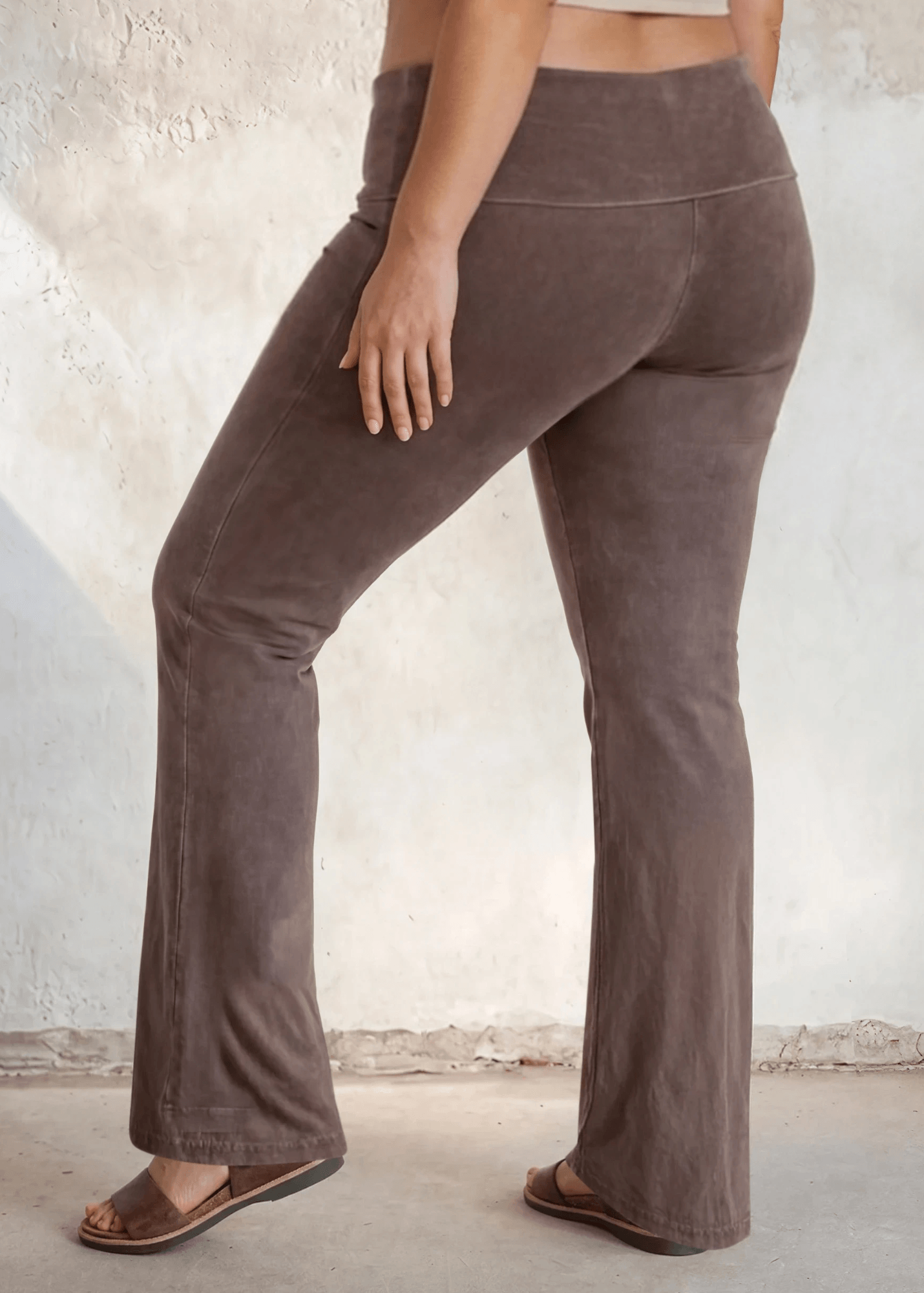 Ellie's Essential Cotton Stretch Bootcut Flare Plus Size Desert Taupe