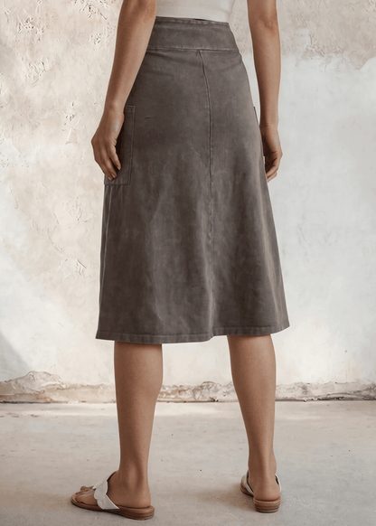 Ashville Versatile Cotton Skirt Desert Taupe