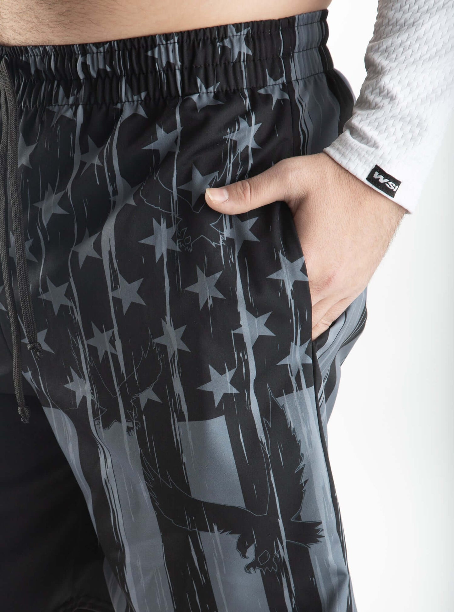 Eagle Flag Pocketed Swim Trunk
