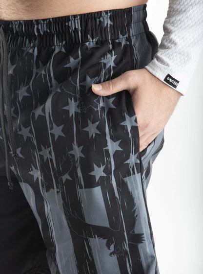 Eagle Flag Pocketed Swim Trunk