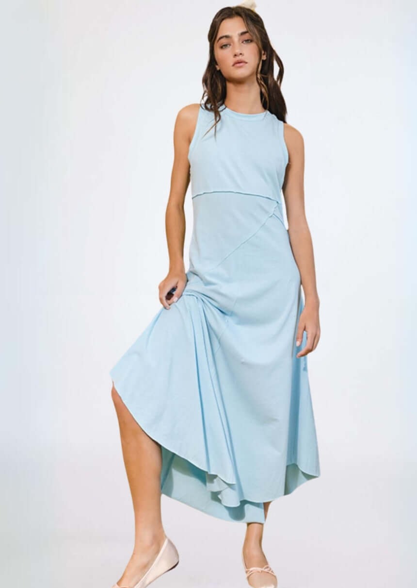 Cotton Racerback Tank Dress CLEARANCE FINAL SALE
