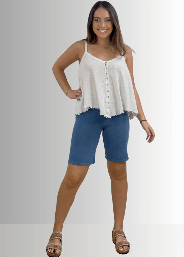 Kylie Soft Cotton Asymmetrical Cami- CLEARANCE FINAL SALE
